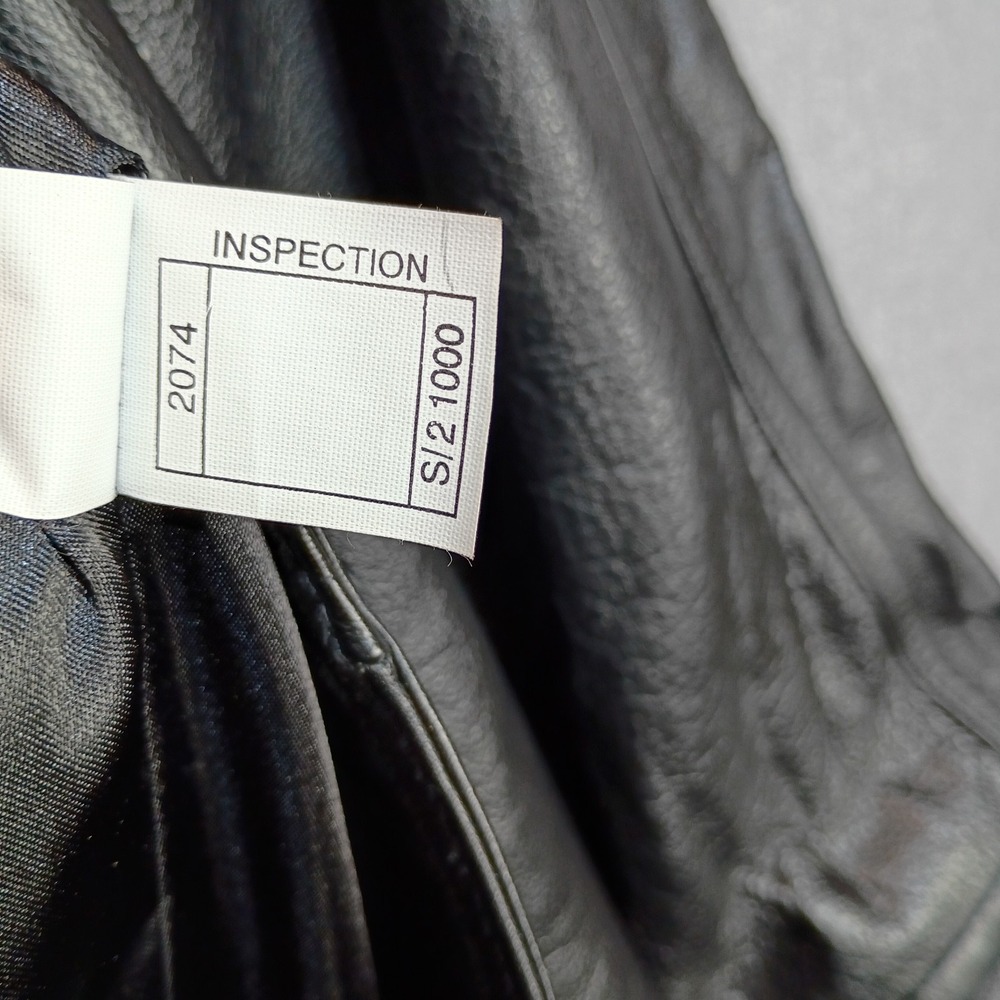 Vintage 90s Wilsons Leather Mens L Black Leather Jacket Oversized Bomber Grunge - Picture 12 of 16